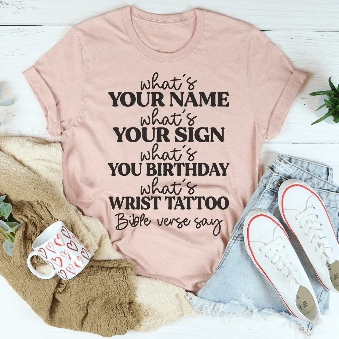 ¿Cuál es tu nombre y cuál es tu signo? Camiseta
