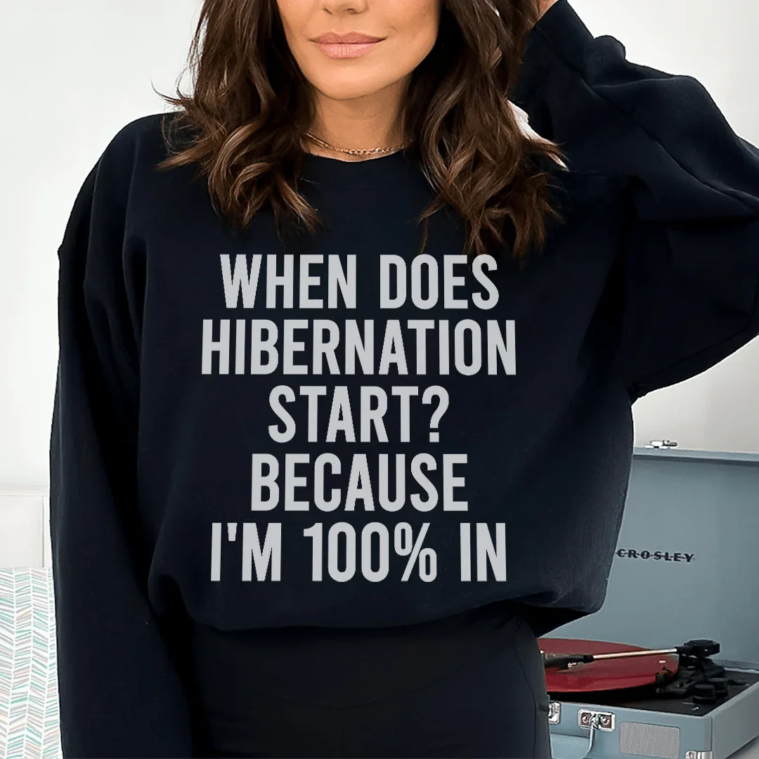 Quand commence l'hibernation parce que je suis à 100 % dans le sweatshirt