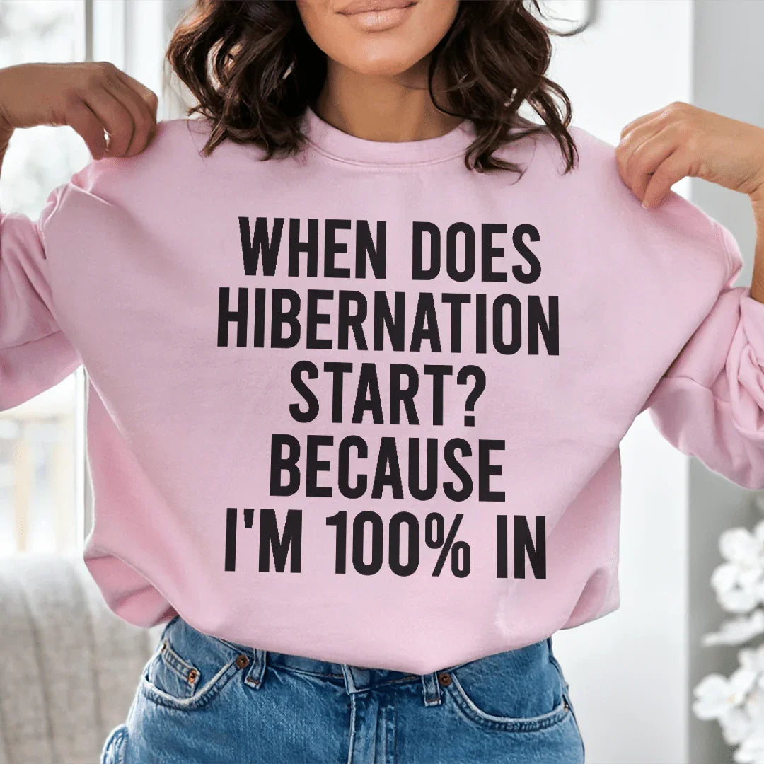 Quand commence l'hibernation parce que je suis à 100 % dans le sweatshirt