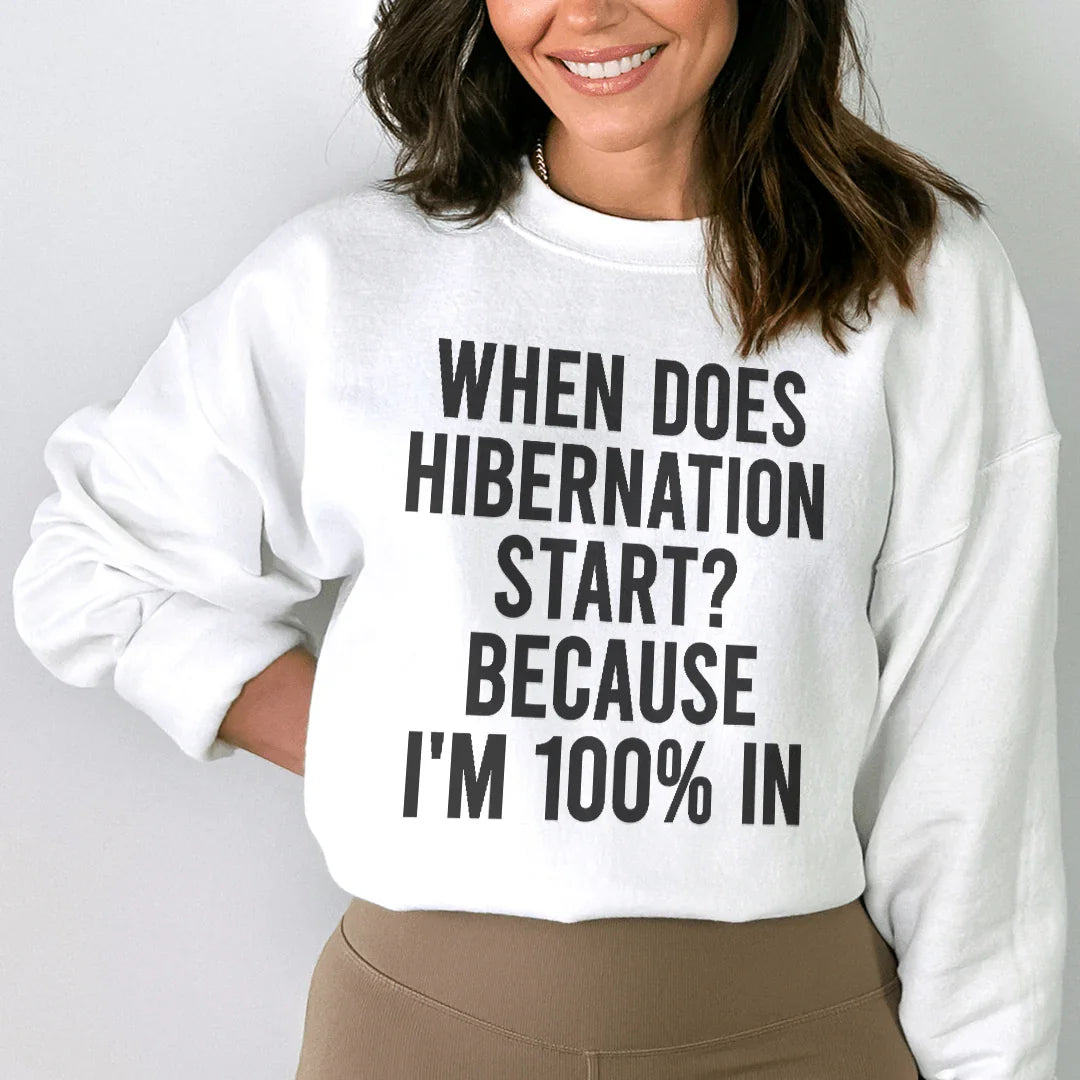 Quand commence l'hibernation parce que je suis à 100 % dans le sweatshirt