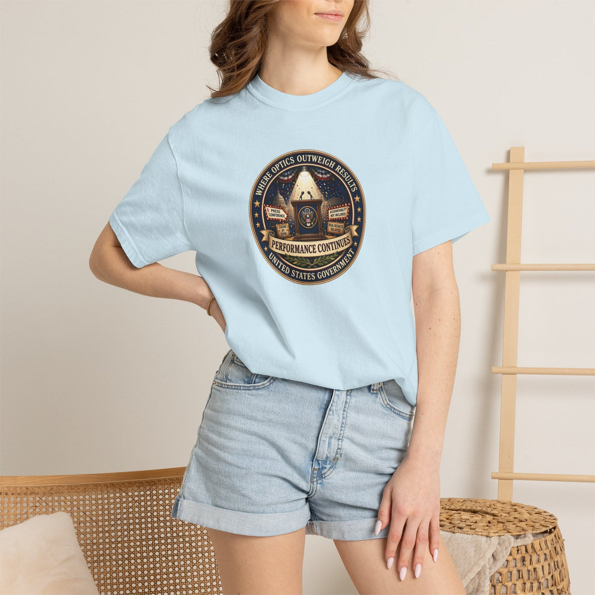 T-shirt graphique Where Optics Outweigh Results