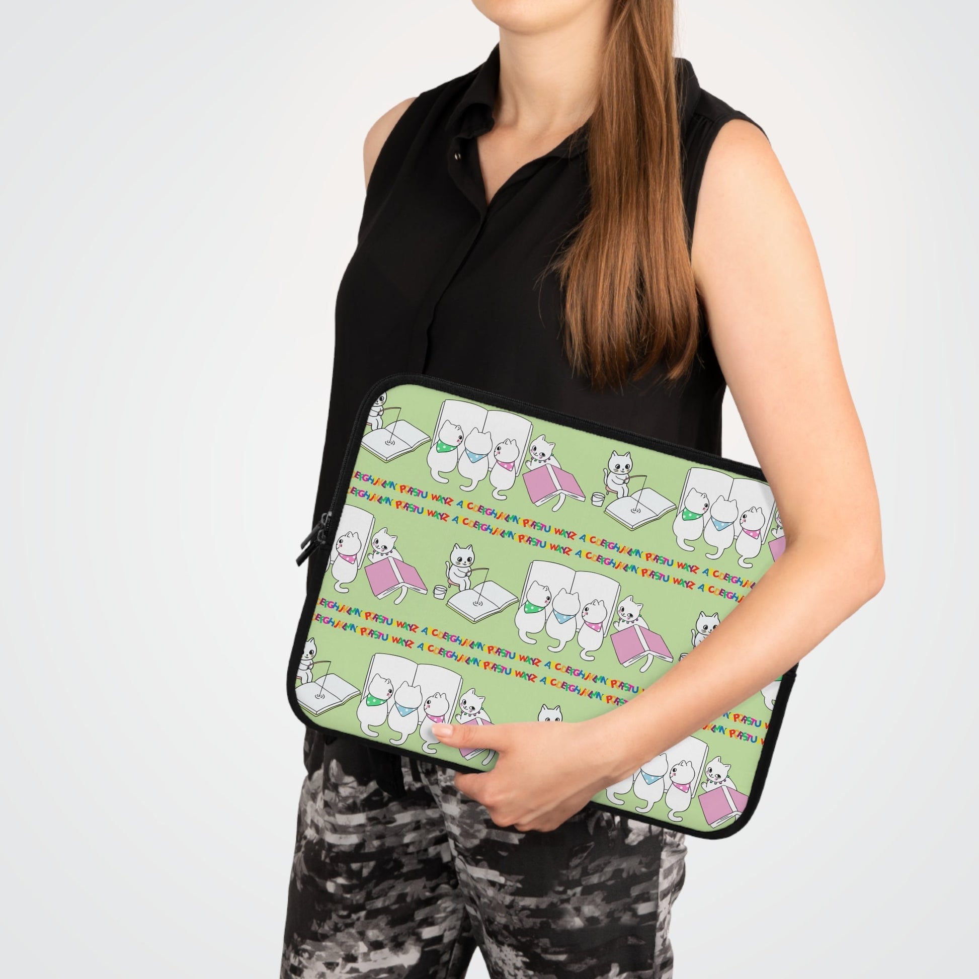 Charming Cat-Themed Laptop Sleeve for Cat Lovers - Korvel