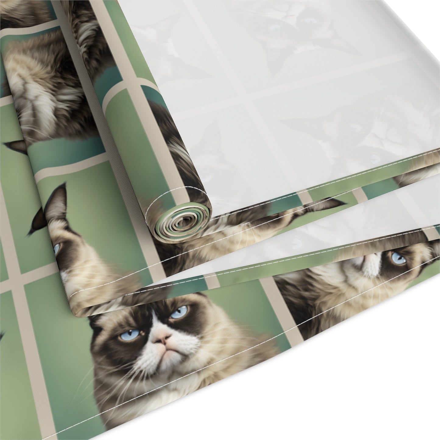 Whimsical Cat Print Table Runner for Home Decor