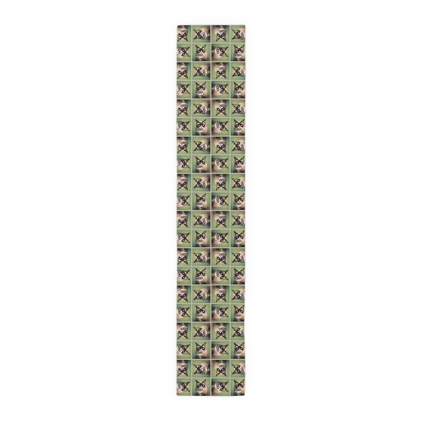 Whimsical Cat Print Table Runner for Home Decor