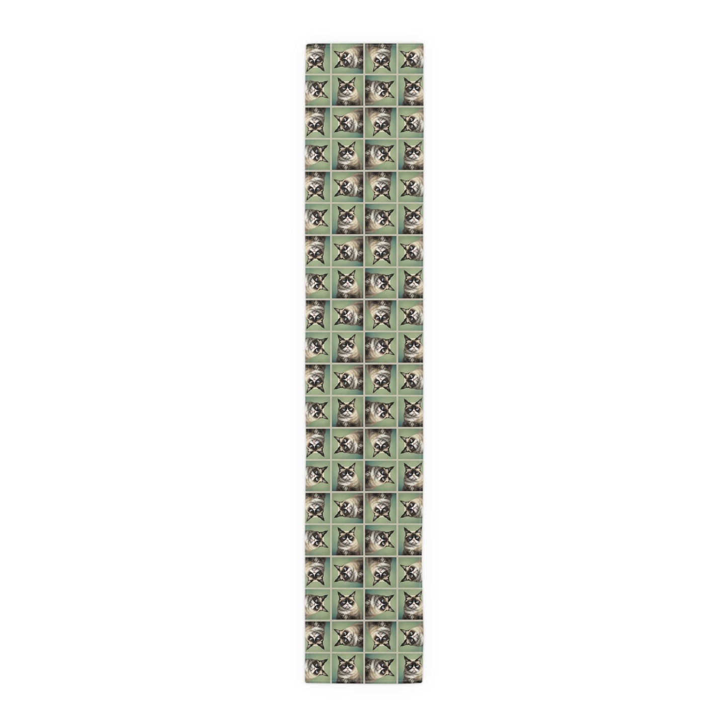 Whimsical Cat Print Table Runner for Home Decor