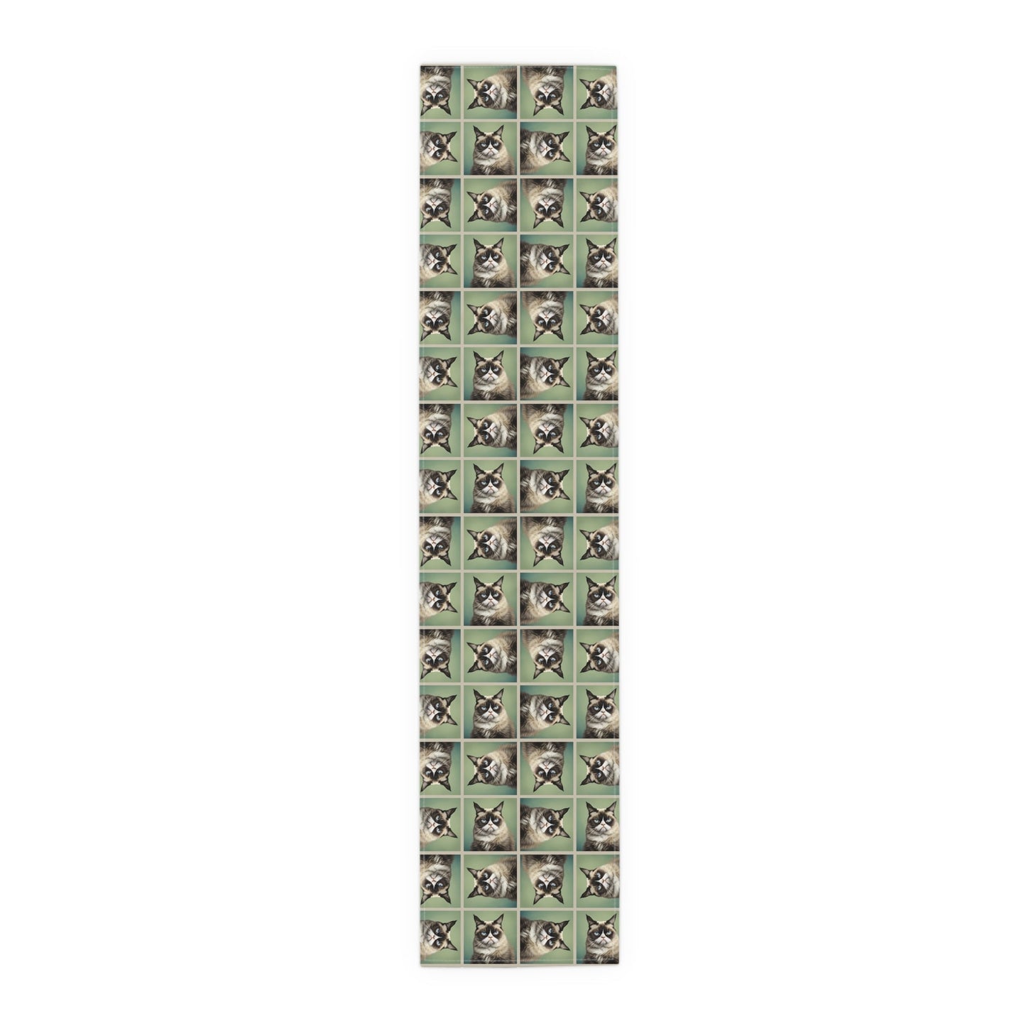 Whimsical Cat Print Table Runner for Home Decor