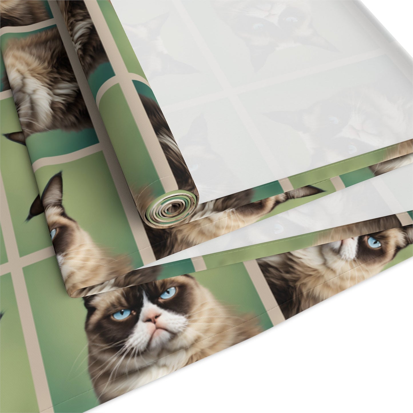 Whimsical Cat Print Table Runner for Home Decor