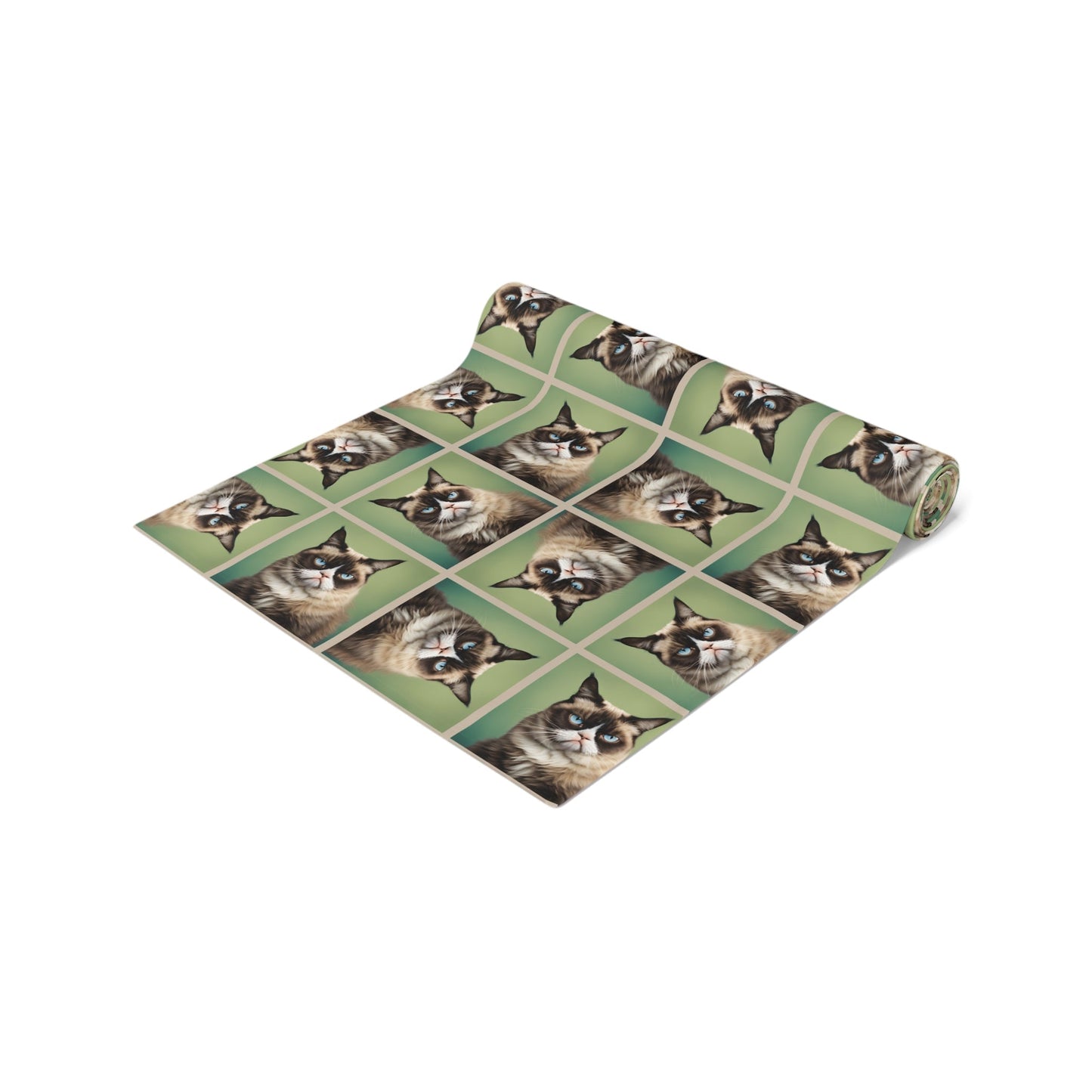 Whimsical Cat Print Table Runner for Home Decor