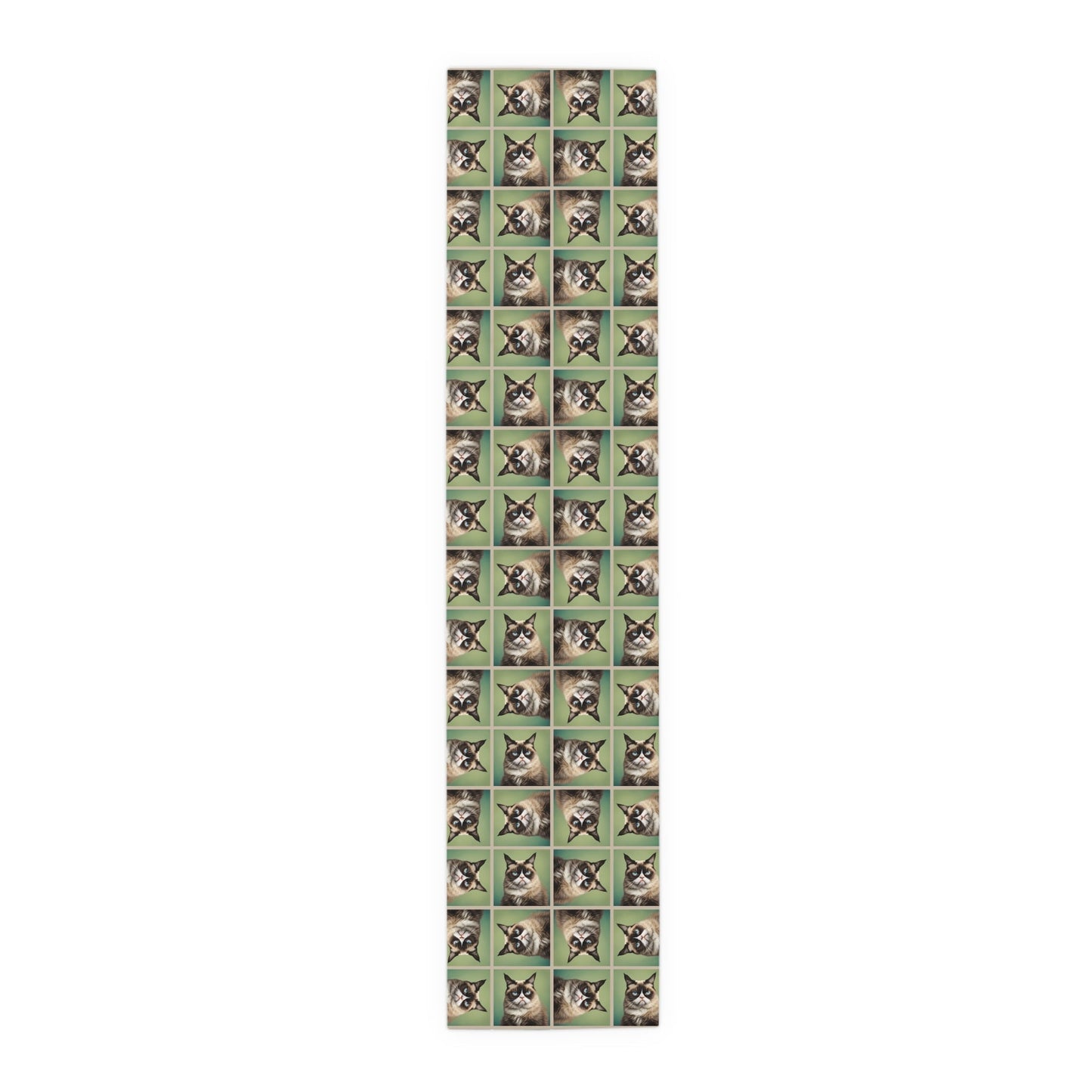 Whimsical Cat Print Table Runner for Home Decor