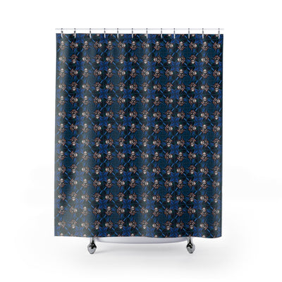 Whimsical Clown Cat Shower Curtain