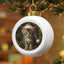 Whimsical Elf Cat Christmas Ball Ornament