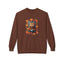 Sweatshirt en polaire avec un chat fantaisiste pour l'automne