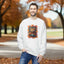 Sweatshirt en polaire avec un chat fantaisiste pour l'automne