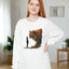 T-shirt à manches longues avec un chat géant fantaisiste
