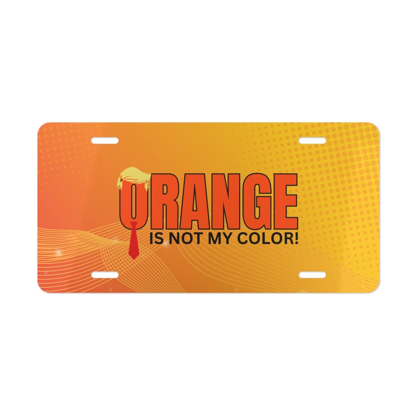 Playful License Plate - 'Orange Is Not My Hue!' - Korvel