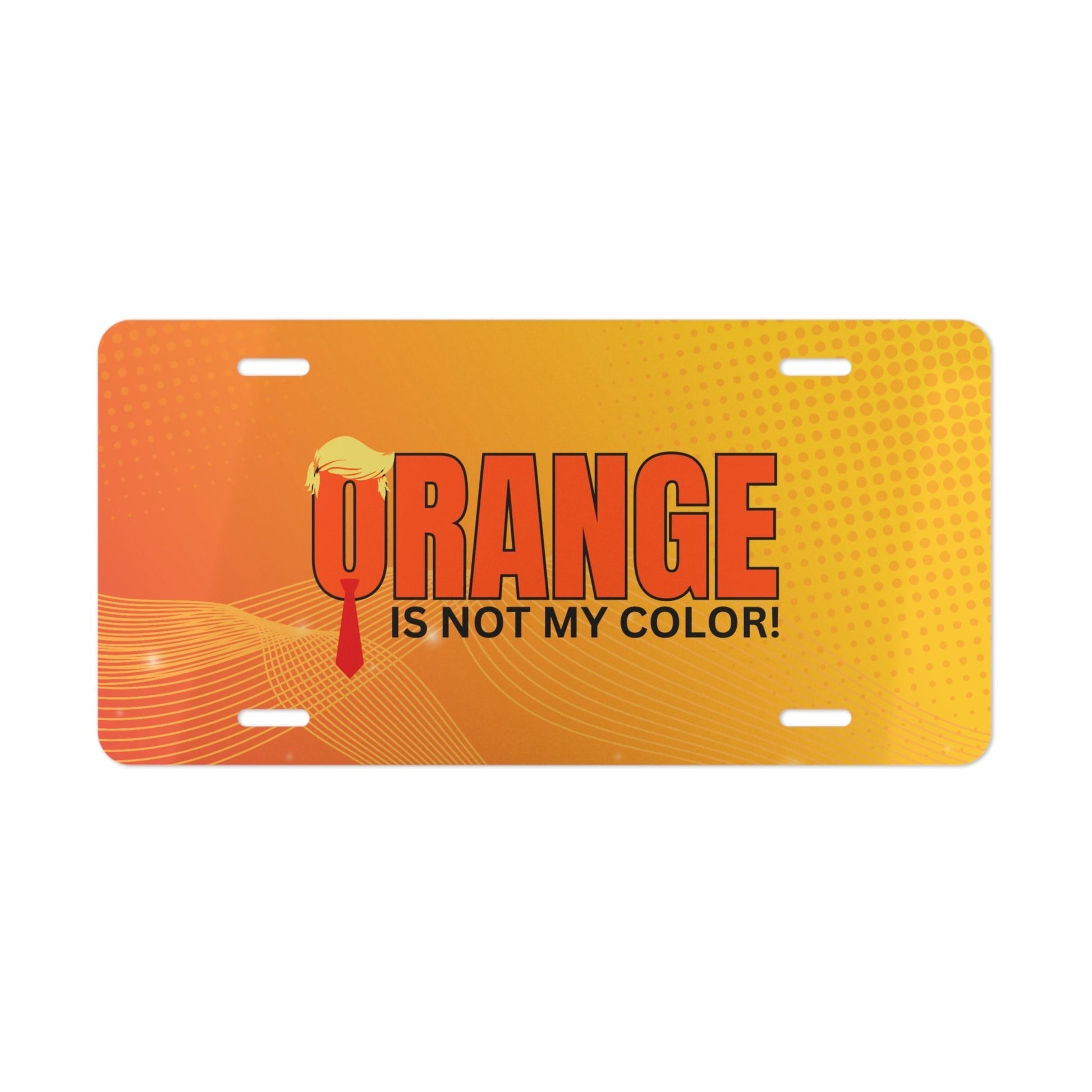 Playful License Plate - 'Orange Is Not My Hue!' - Korvel