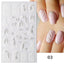 Elegant White Embossed Flower Lace Nail Art Stickers