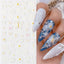 Elegant White Embossed Flower Lace Nail Art Stickers