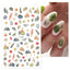 Elegant White Embossed Flower Lace Nail Art Stickers