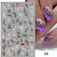 Elegant White Embossed Flower Lace Nail Art Stickers