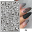 Elegant White Embossed Flower Lace Nail Art Stickers