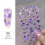 Elegant White Embossed Flower Lace Nail Art Stickers