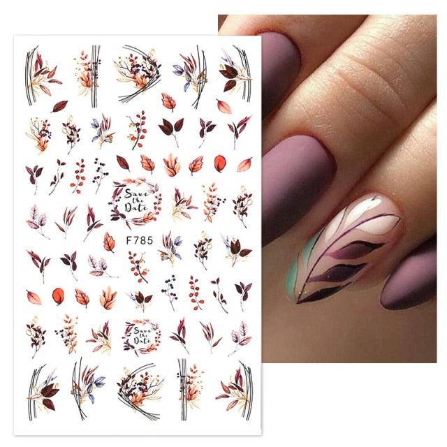 Elegant White Embossed Flower Lace Nail Art Stickers