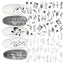 Elegant White Embossed Flower Lace Nail Art Stickers