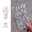 Elegant White Embossed Flower Lace Nail Art Stickers