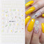 Elegant White Embossed Flower Lace Nail Art Stickers