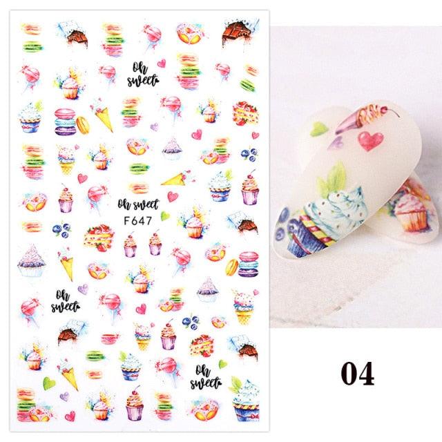 Elegant White Flower Lace Nail Art Stickers