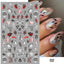 Elegant White Flower Lace Nail Art Stickers