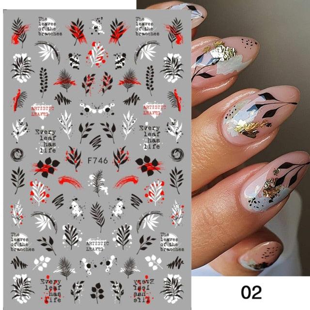 Elegant White Flower Lace Nail Art Stickers