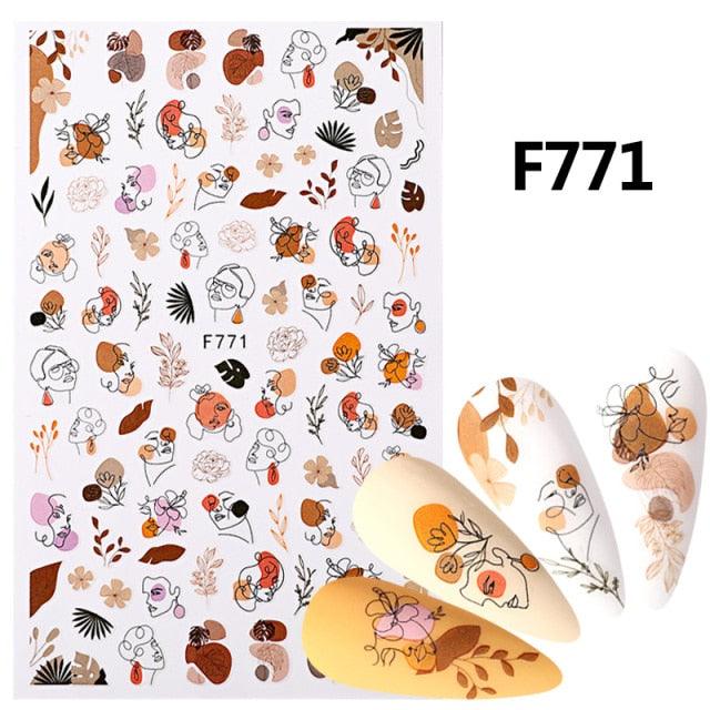 Elegant White Flower Lace Nail Art Stickers