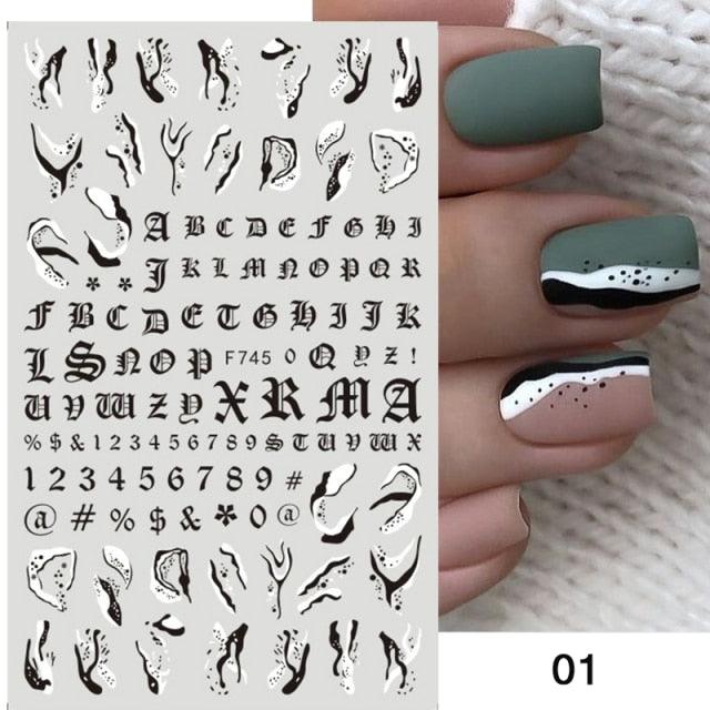 Elegant White Flower Lace Nail Art Stickers