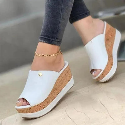 Elegant White Peep Toe Sandals for Women - Stylish High Heels