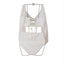 Elegant White High Waist Bikini Set with Sheer Mesh Top