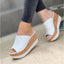 Sandalias de Plataforma Blancas Elegantes para Mujeres