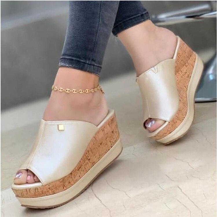 Sandalias de Plataforma Blancas Elegantes para Mujeres
