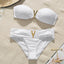 Ensemble de bikini blanc élégant avec rembourrage pour femmes