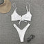 Ensemble de bikini blanc élégant avec rembourrage pour femmes