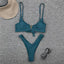 Ensemble de bikini blanc élégant avec rembourrage pour femmes