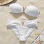 Ensemble de bikini blanc élégant avec rembourrage pour femmes
