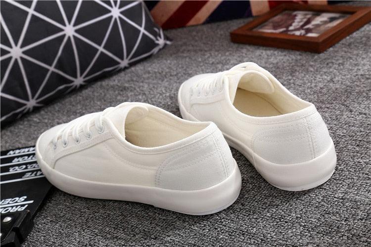 Classic White Canvas Sneakers for Women