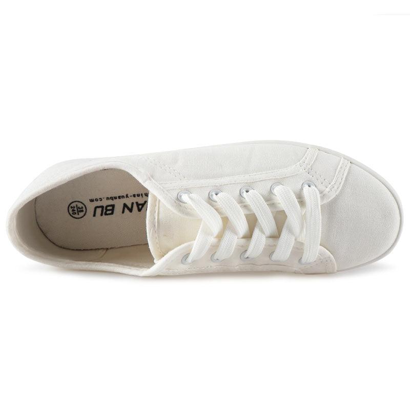 Classic White Canvas Sneakers for Women
