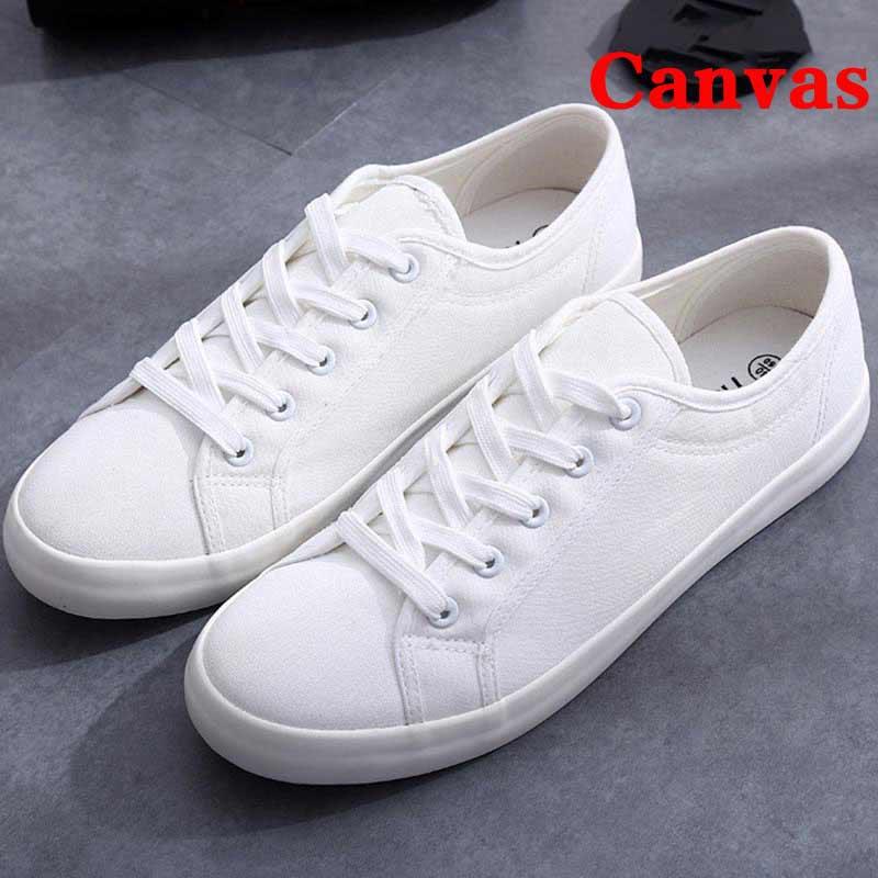 Classic White Canvas Sneakers for Women