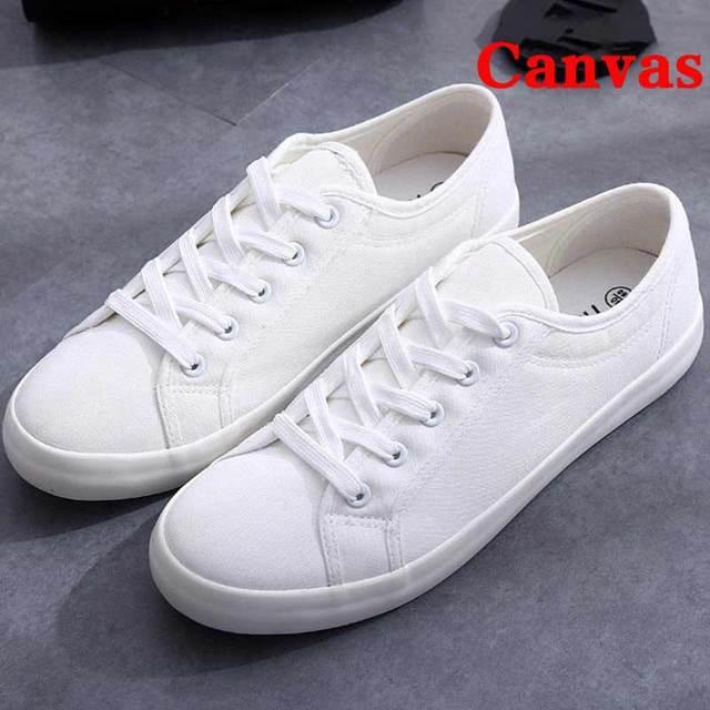Classic White Canvas Sneakers for Women