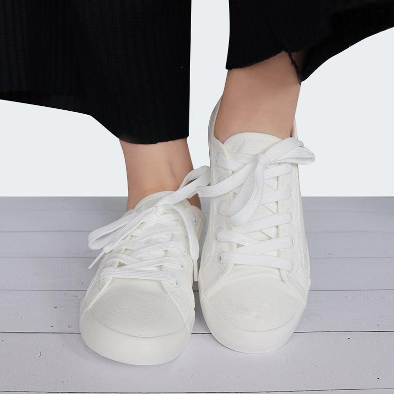 Classic White Canvas Sneakers for Women