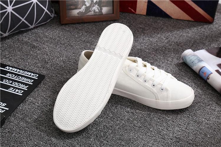 Classic White Canvas Sneakers for Women