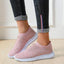 White Women's Crystal Sneakers - Casual Slip-On Espadrilles